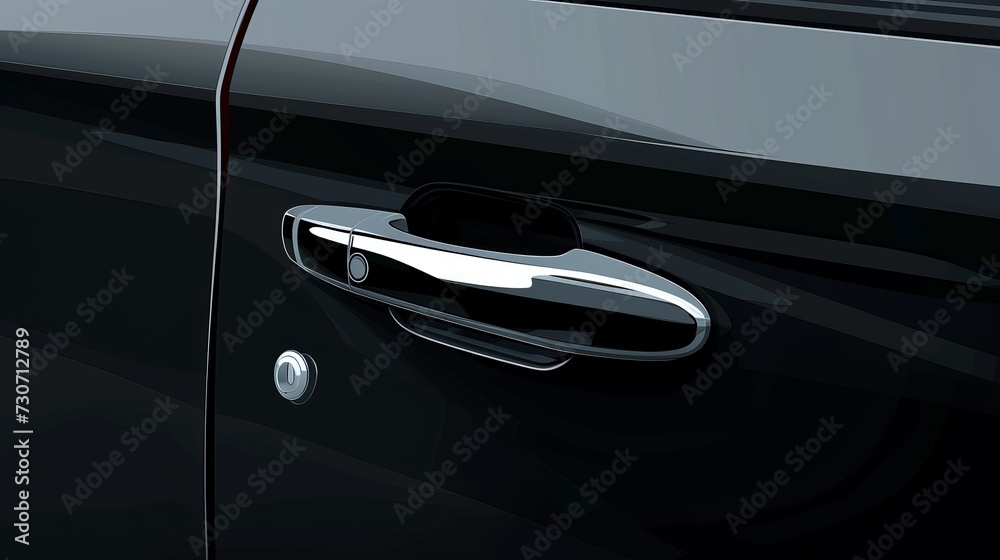 Car door handle vector illustration.
