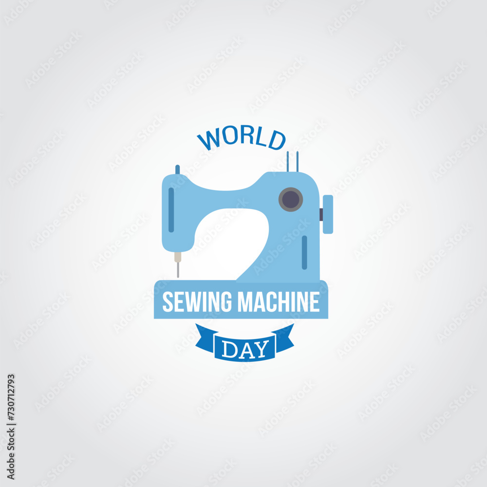 World Sewing Machine Day Vector Illustration. Suitable for Greeting