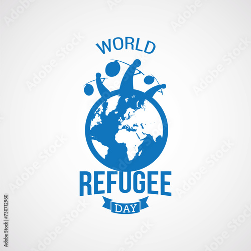World Refugee Day Vector Illustration. Suitable for Greeting Card, Poster and Banner. It serves as a day to commemorate the strength and courage of refugees who have been forced. flat style design.