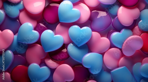 Bright colorful backgrounds with hearts to create a wonderful Valentine Day.