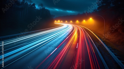Neon Night Drive: A Glowing Highway Experience Generative AI