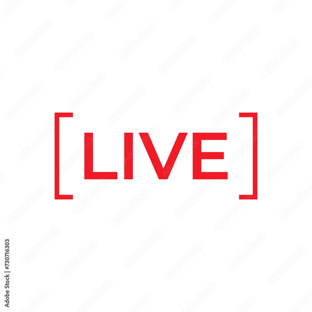 Live streaming video icon vector in flat style Live streaming video icon vector in flat style