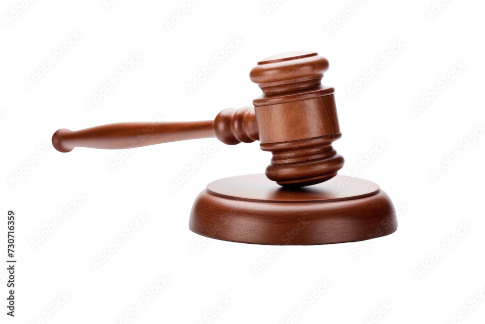 Justice's Hammer: Gavel Icon with Transparent Background for Legal Concepts
