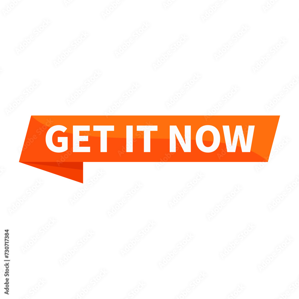 Get It Now Text In Orange Ribbon Rectangle Shape For Sale Promotion Business Marketing Social Media Information Announcement
Get It Now Text In Orange Ribbon Rectangle Shape For Sale Promotion Business Marketing Social Media Information Announcement