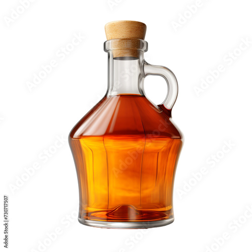 Vinegar bottle isolated on transparent background