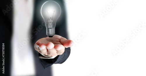 Light bulb in hand