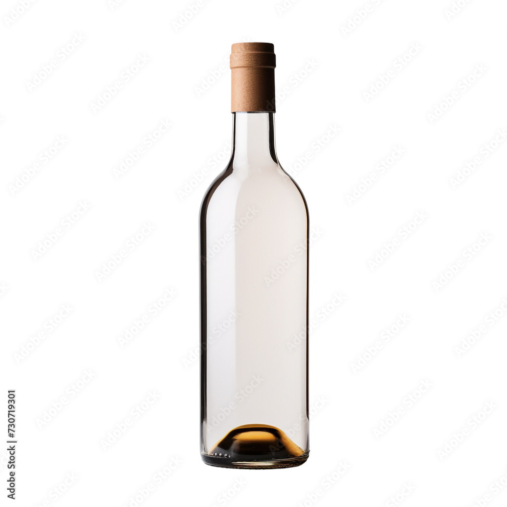Wine bottle isolated on transparent background