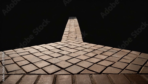 paving block road or floor yard isolated background