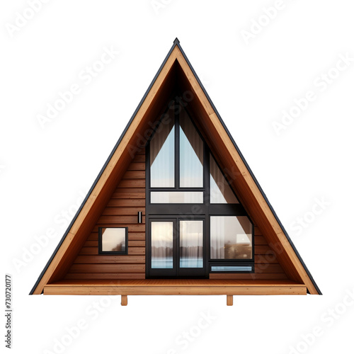 A - Frame house isolated on transparent background