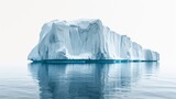 Majestic iceberg on calm ocean.