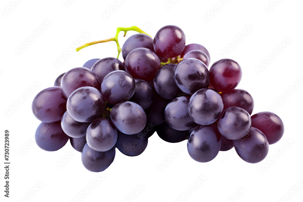 Fresh Bunch of Grapes Isolated on Transparent Background - High-Quality PNG Image