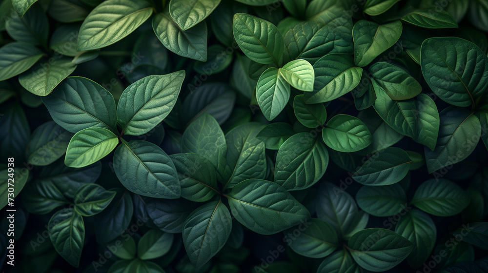 Abstract Green leaves background. Concept of ecology and healthy environment.