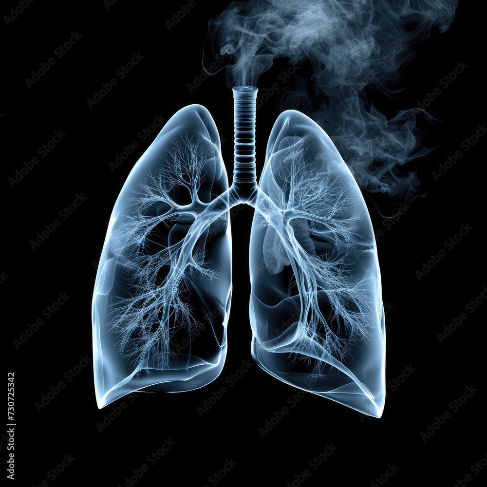 Lungs made of smoke, AI generated Image Lungs made of smoke, AI generated Image