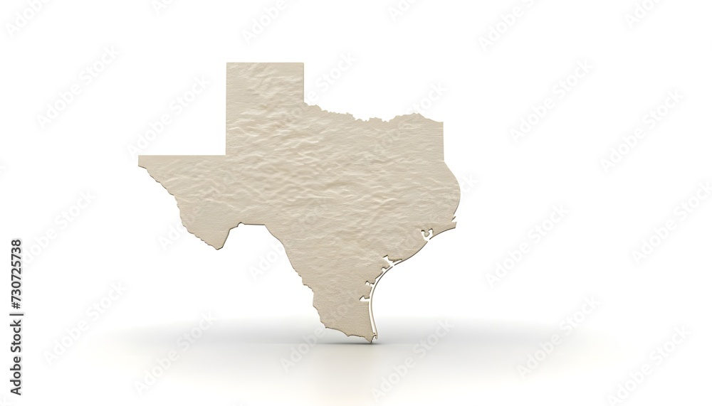 The state of Texas isolated on a white background The state of Texas isolated on a white background
