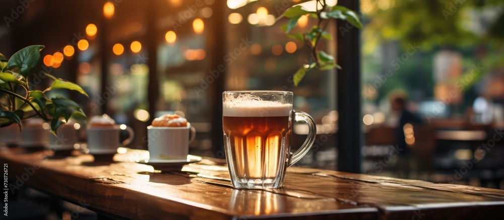 Coffee shop blur background with bokeh Coffee shop blur background with bokeh