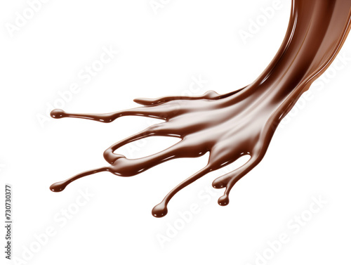 Luscious Liquid Chocolate Pour with Drip Isolated on Transparent Background – PNG Ima