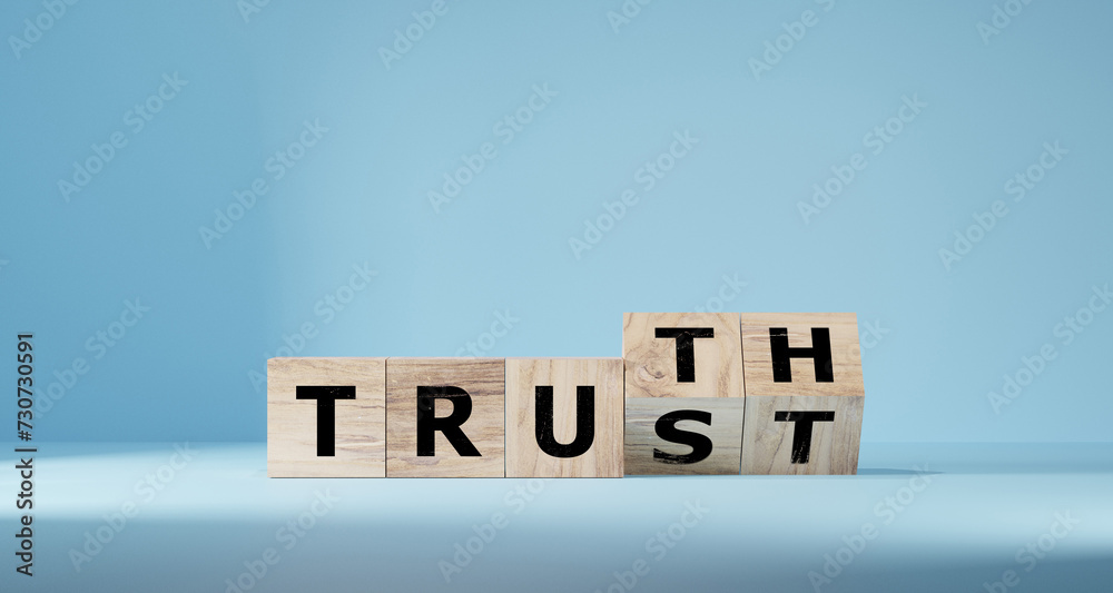Truth instead of trust. Turn the dice and change the word. “Trust” is “truth”. Truth instead of trust. Turn the dice and change the word. “Trust” is “truth”.