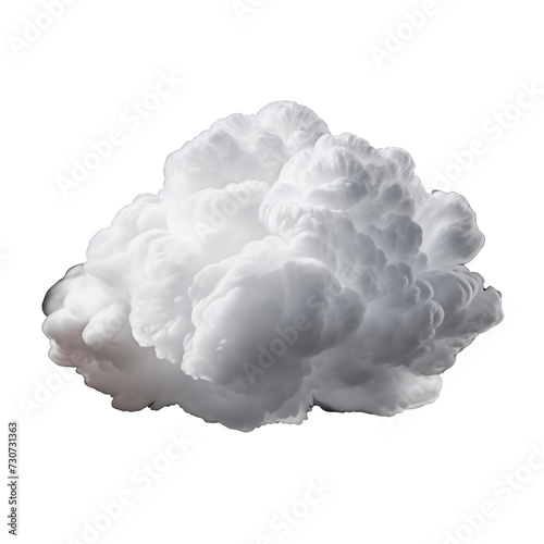 High-Resolution Realistic White Cloud Isolated on Transparent Background - PNG for Design Projects