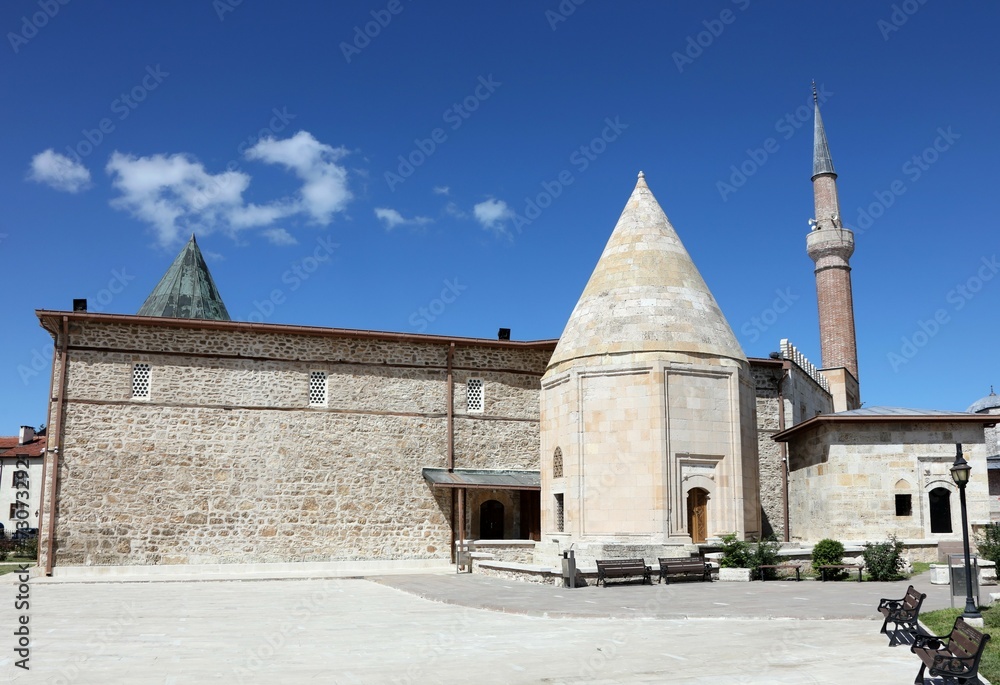 Fototapeta premium Beysehir Esrefoglu Mosque is on the UNESCO World Heritage List. The mosque was built in the Middle Ages. 