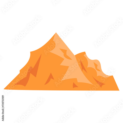 flat color vector mountain illustration