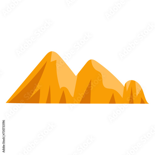 flat color vector mountain illustration