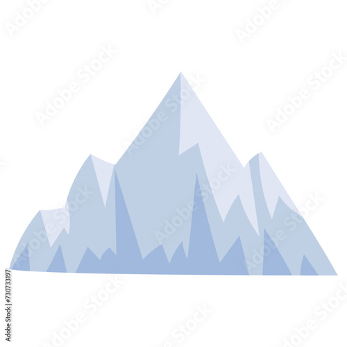 flat color vector mountain illustration