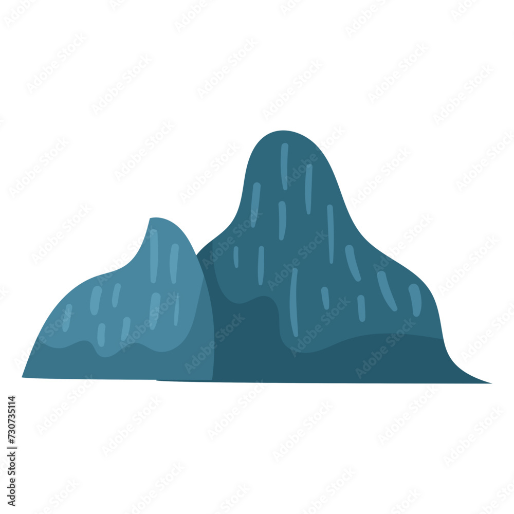 vector mountain object illustration