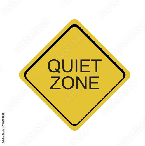 quiet zone sign. vector icon