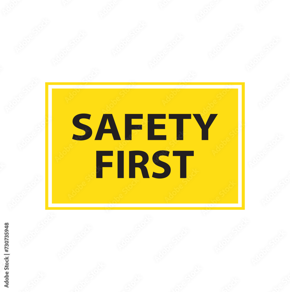 Safety symbols and first signs, work safety, caution work hazards, danger surveillance, zero accident, vector icon illustration Safety symbols and first signs, work safety, caution work hazards, danger surveillance, zero accident, vector icon illustration