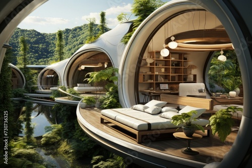 A simple  sustainable eco-pod in a natural setting