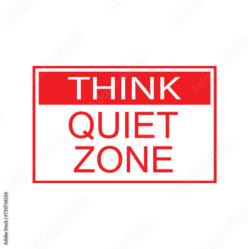 quiet zone sign. vector icon