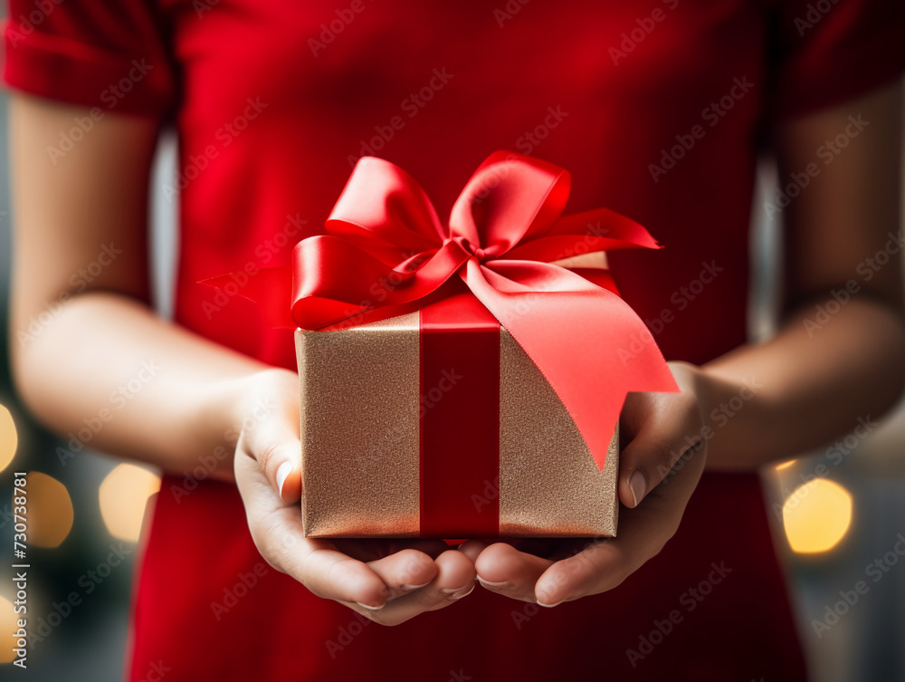 hand holding a gift box