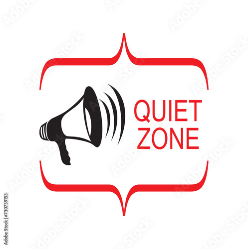 quiet zone sign. vector icon