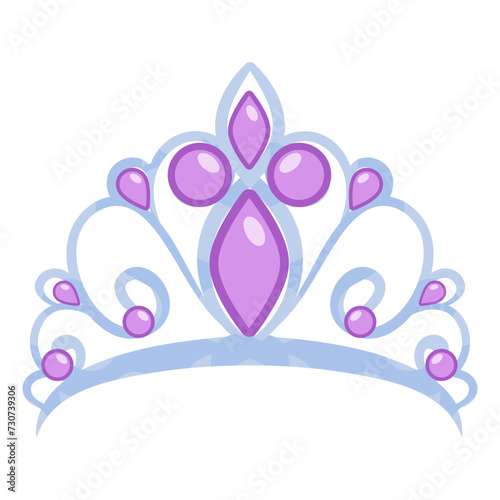 vector silver crown object illustration