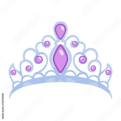 vector silver crown object illustration