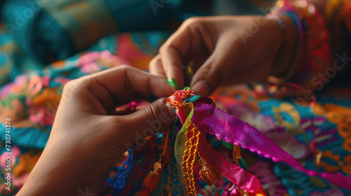 Hands creating Intricate Eid Decorations, Eid Ul Fitr