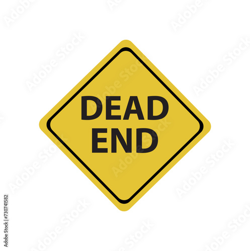 Wallpaper Mural dead end sign on a dirt farm road in Nebraska. dead end  yellow vector icon Torontodigital.ca