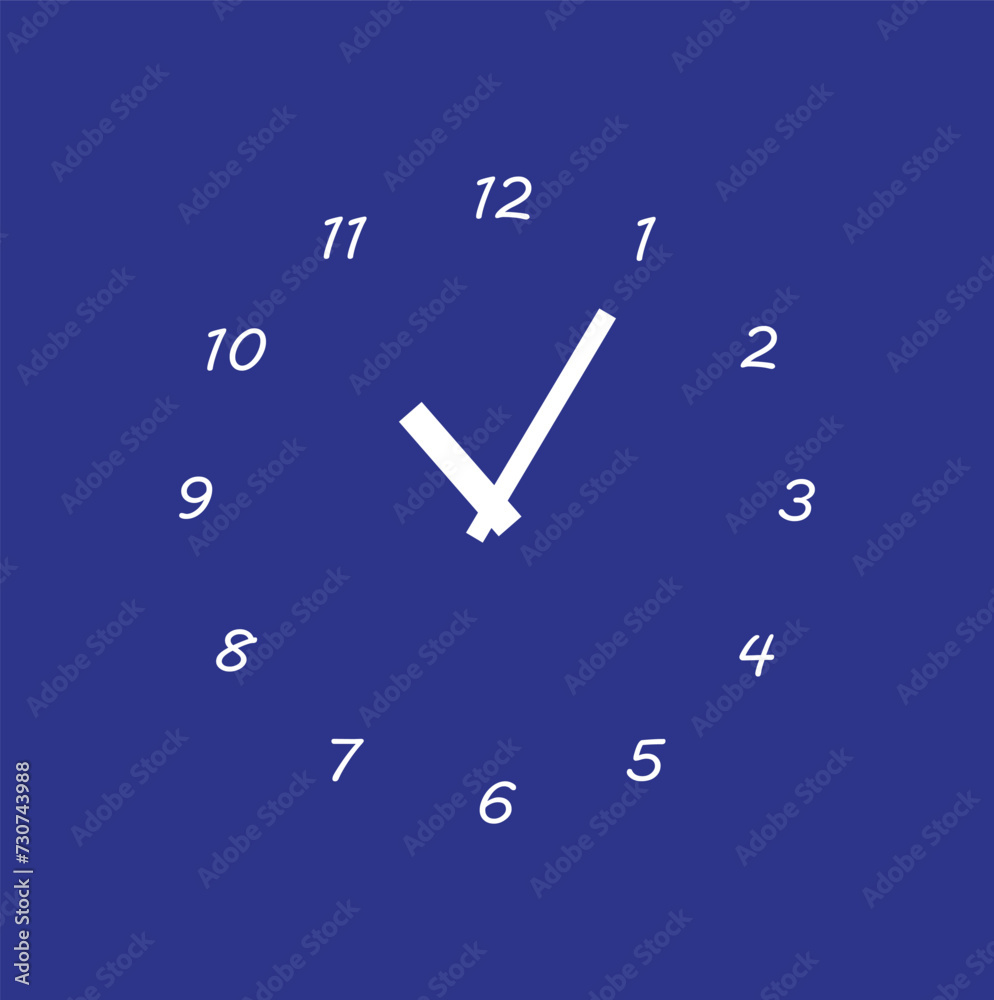 Clock icon in flat style, timer on color background. Vector design element Clock icon in flat style, timer on color background. Vector design element