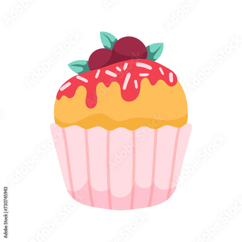 vector cup cake object illustration