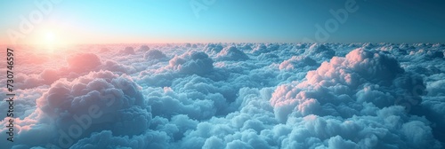 Above Clouds Blue Sky Top View, Background Banner HD
