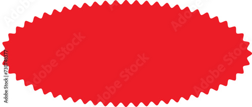 Starburst red sticker set - collection of special offer sale oval and round shaped sunburst labels and badges. Red starburst, sunburst, stamp, seal, label or burst, badge, sticker. Vector.