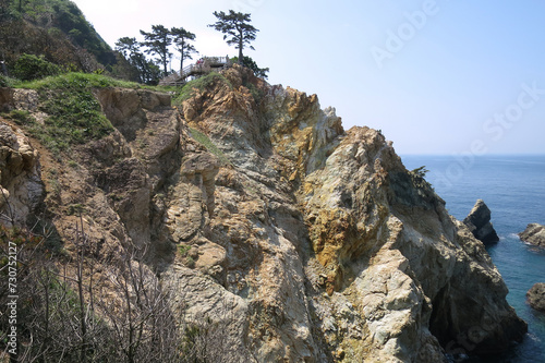 【西伊豆】黄金崎の断崖絶壁と展望台 #730752127