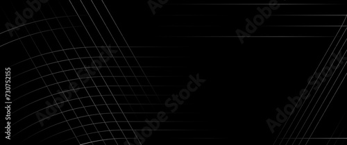 Vector black modern futuristic abstract banner with shape shiny lines, futuristic technology concept.