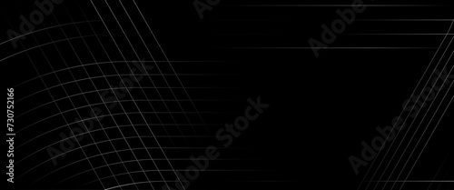 Vector black modern futuristic abstract banner with shape shiny lines, futuristic technology concept.