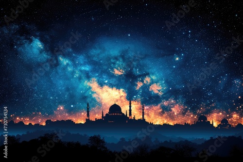 Ramadan kareem islamic or ied mubarak greeting card background