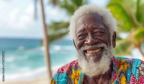 Smiling Older Man With White Beard