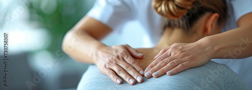examining the back health of a client with a medical massage therapist