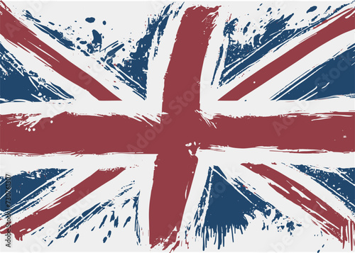 Grunge brush stroke flag of United Kingdom