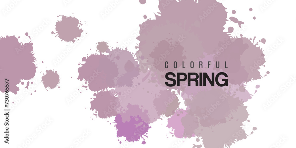 vector abstract colorful spring background design,invitation card background template,watercolor wet wash splash