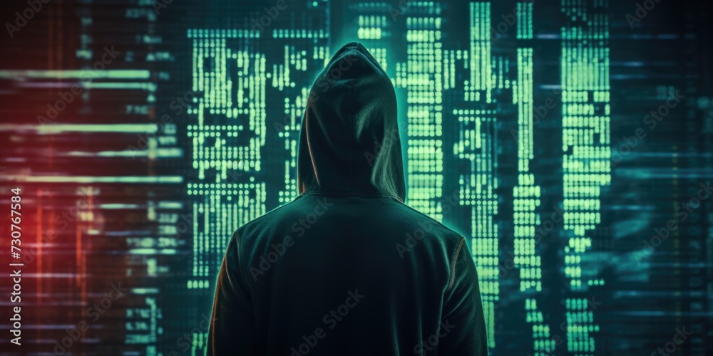 A person wearing a hoodie stands in front of a bustling city. This image captures the anonymity and mystery of urban life. Suitable for various creative projects A person wearing a hoodie stands in front of a bustling city. This image captures the anonymity and mystery of urban life. Suitable for various creative projects